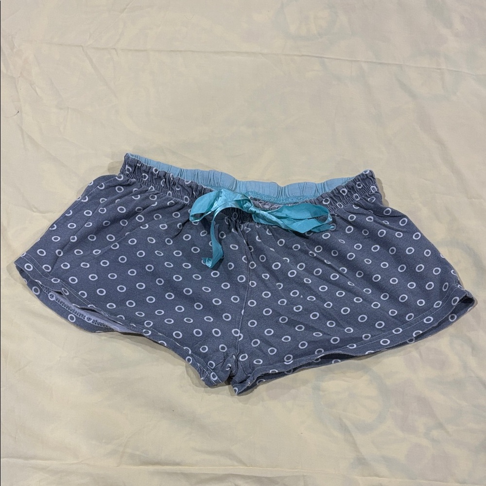 Cozy Gray Patterned Women's Sleep Shorts
